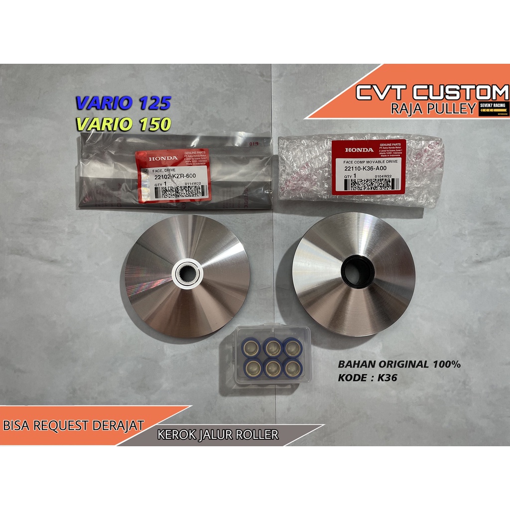 Paket MINI Upgrade Pulley CVT Rumah Roller ROLER modifikasi RAJA PULLEY BANDUNG Vario 125 Vario 150 