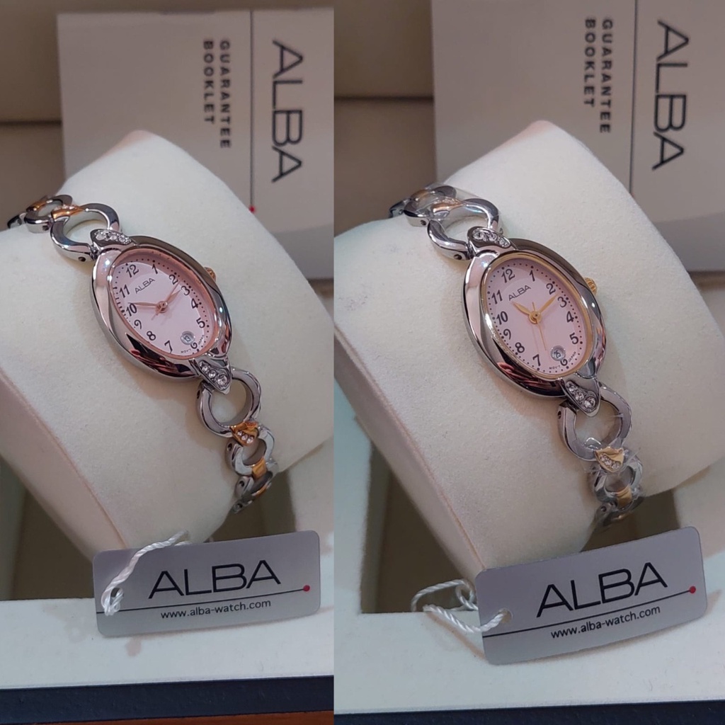 JAM TANGAN WANITA ALBA AH784X1/AH7845X1SILVER ROSEGOLD PINK TERBARU ORIGINAL