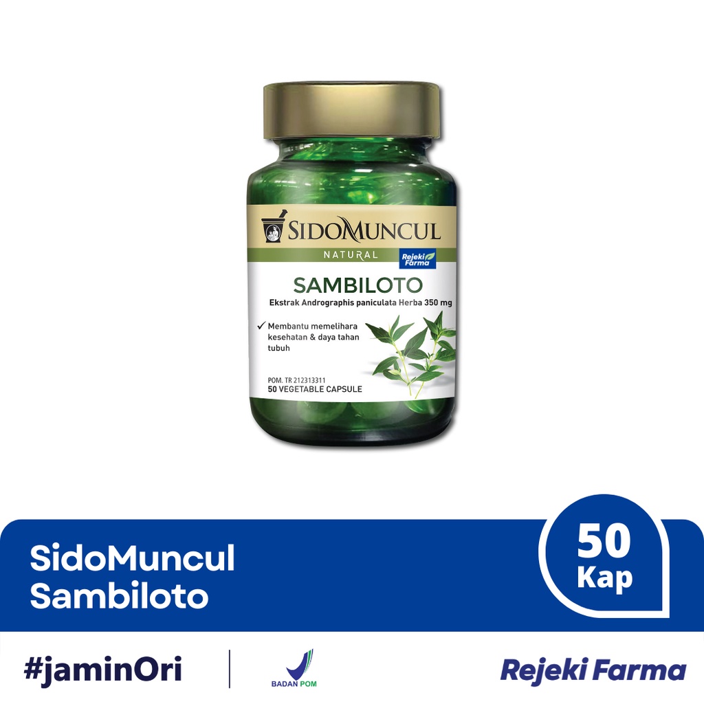 Sido Muncul Natural Ekstrak Daun Sambiloto 50 Kapsul - SidoMuncul