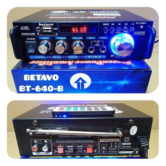 Ampli Mini Betavo BT 640 B Stereo Power Amplifier Bt640B BT 640B