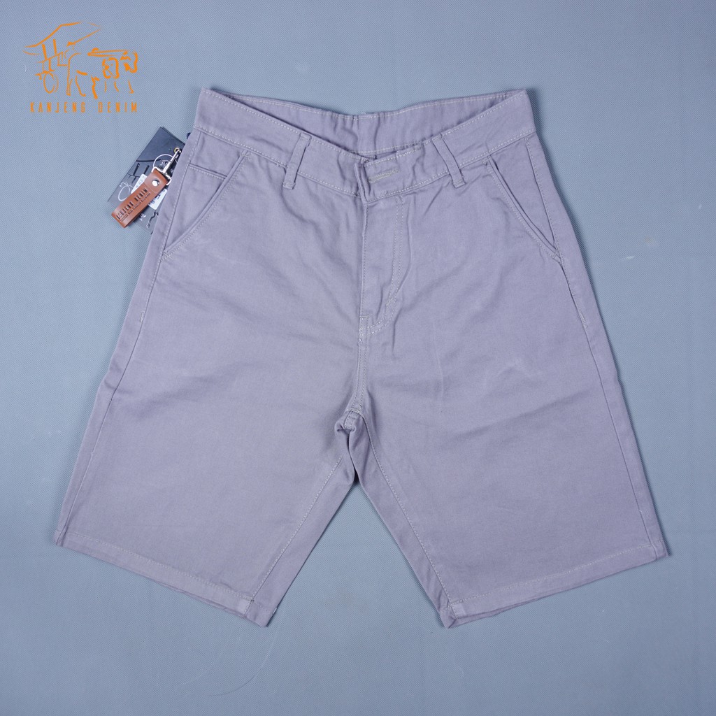 CELANA PENDEK CHINOS MID GRAY ORIGINAL KANJENG DENIM