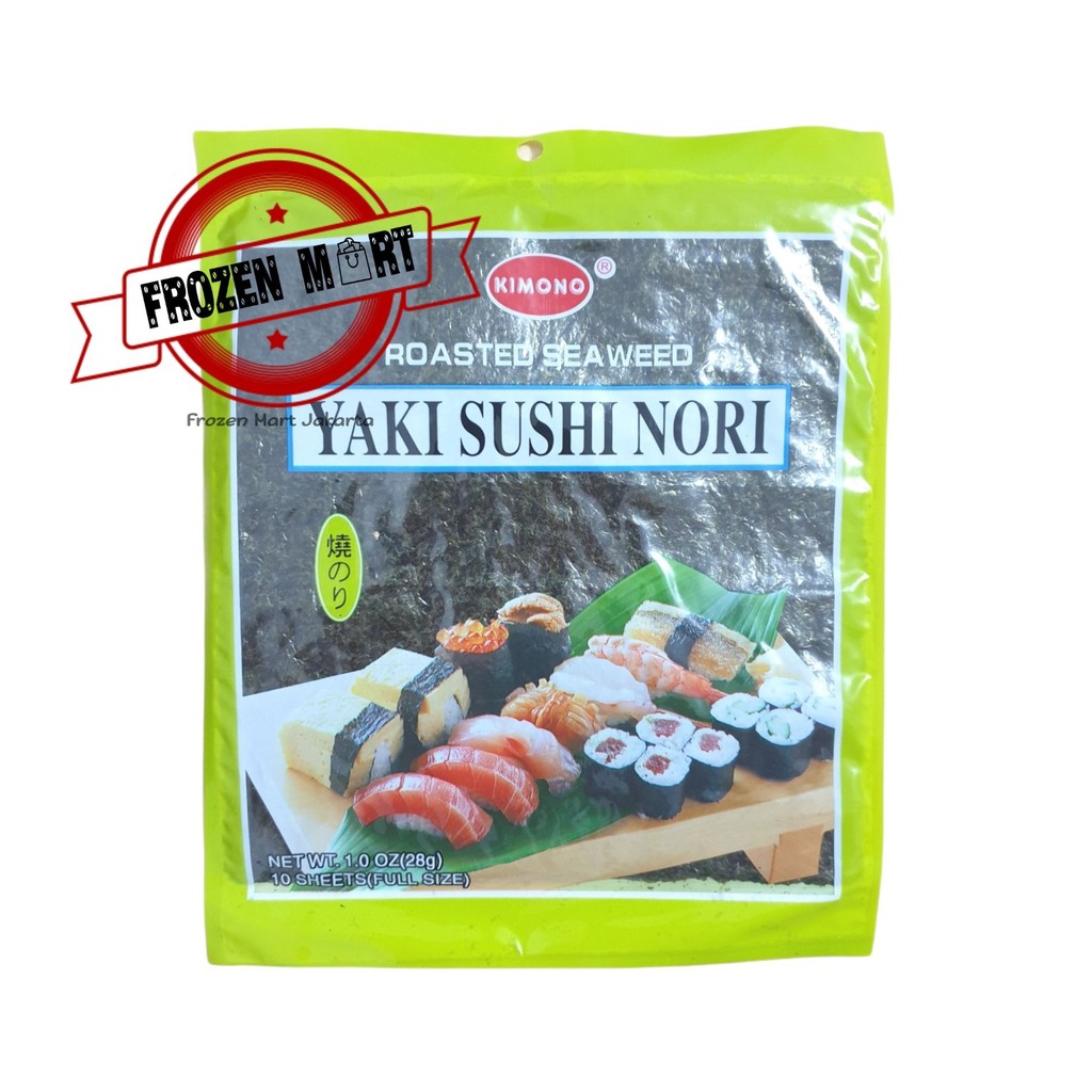 Kimono sushi / Yaki Sushi Nori / Sushi roll / Seaweed Roll/ Seaweed Sheet/ Rumput Laut 29grm