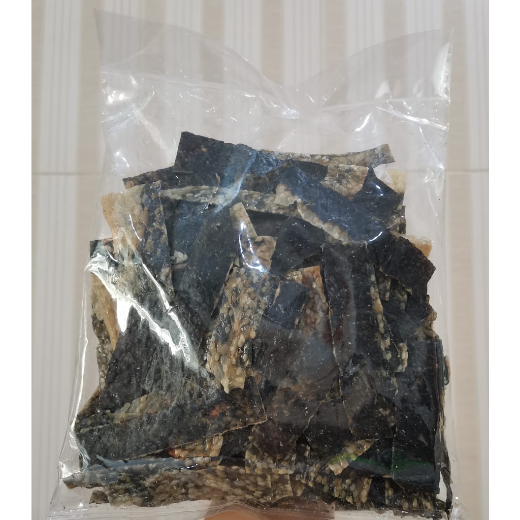 

DSO 452 - Ikan asin nori vegan vegetarian mentah 100 gram / sesame nori chips / nori crispy / nori kehidupan 100gr / keripik vigen bites