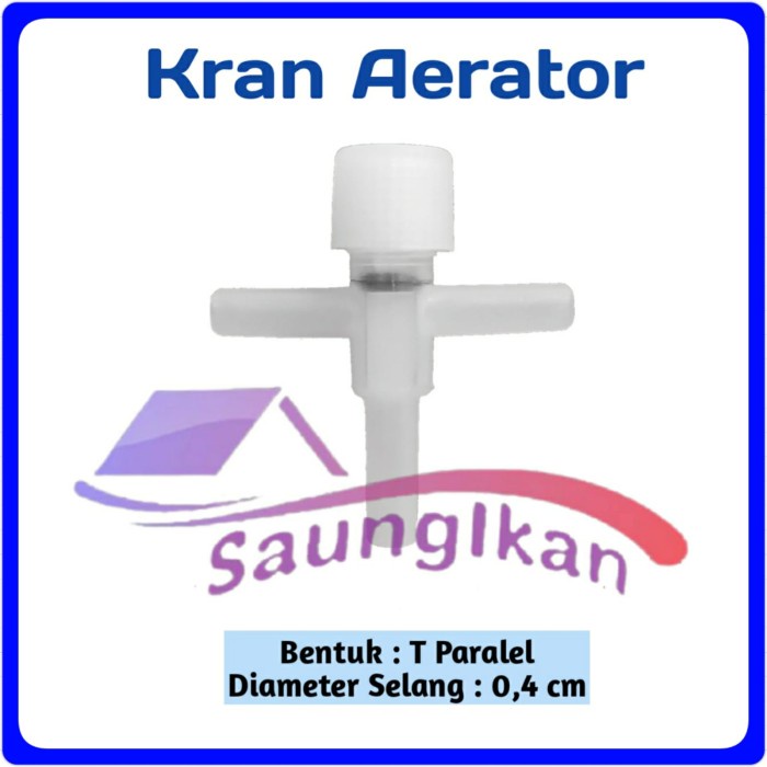 Kran Aerator Aerasi Aquarium Aquasccape Plastik T Single PARALEL