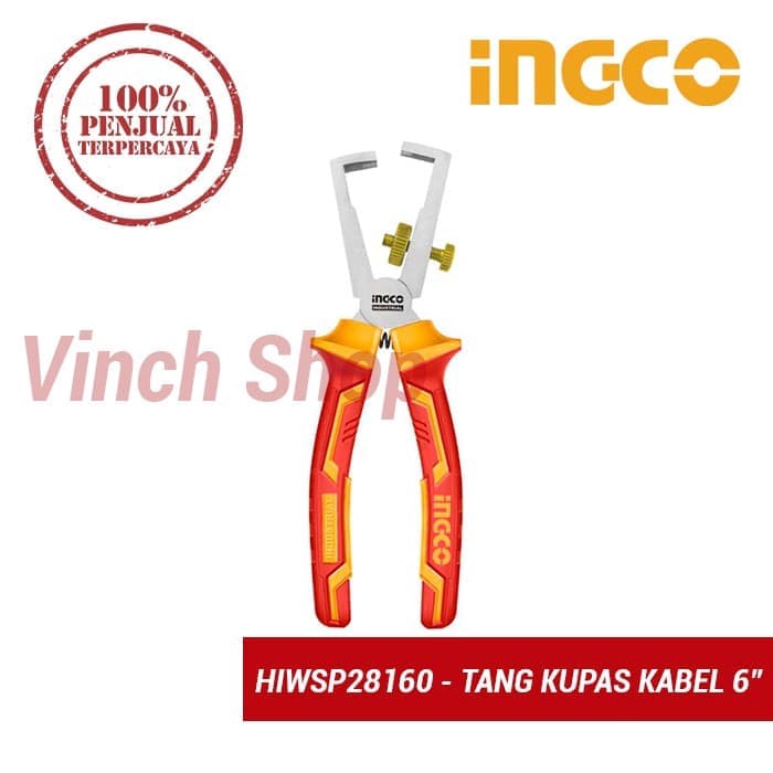 TANG KUPAS PENGUPAS POTONG KABEL LISTRIK INGCO 6 INCH HIWSP28160
