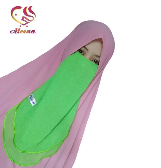 Cadar tali sifon silk 2 layer bisban tanpa jahitan bawah mata