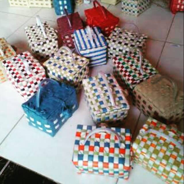 KHUSUS PO SOUVENIR CANTIK TAS  ANYAMAN  HAMPERS MURAH 