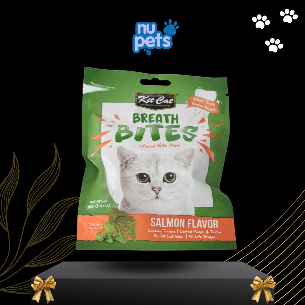 Breath Bites Kit Cat Snack Kucing 60g Cemilan Pembersih Gigi Kucing