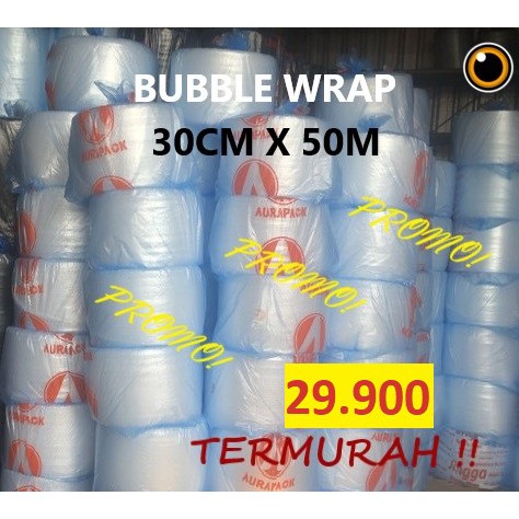 

Bubble Wrap Putih Bening 30CMx50M bagus tebal Bubblewrap Bandung plastik buble warp roll