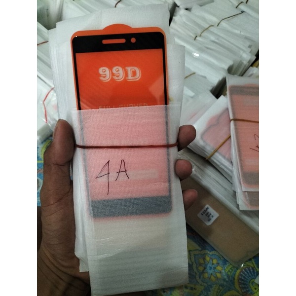 tempered glass full lapis hitam type HP redmi 4A