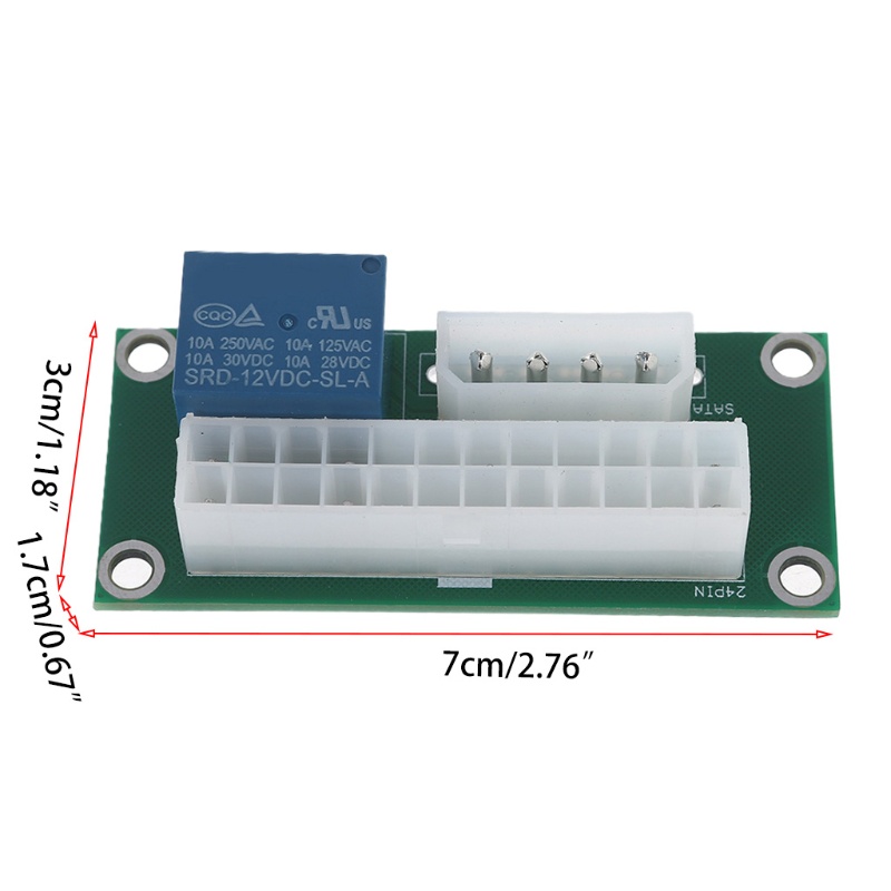 Btsg ATX 24Pin Ke 4Pin Molex Power Adapter Dual Power Supply Board Synchronous Start