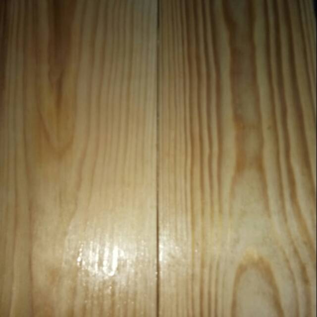 papan kayu jati belanda / pinus SUDAH FINISHING clear gloss 40x14x1,2cm