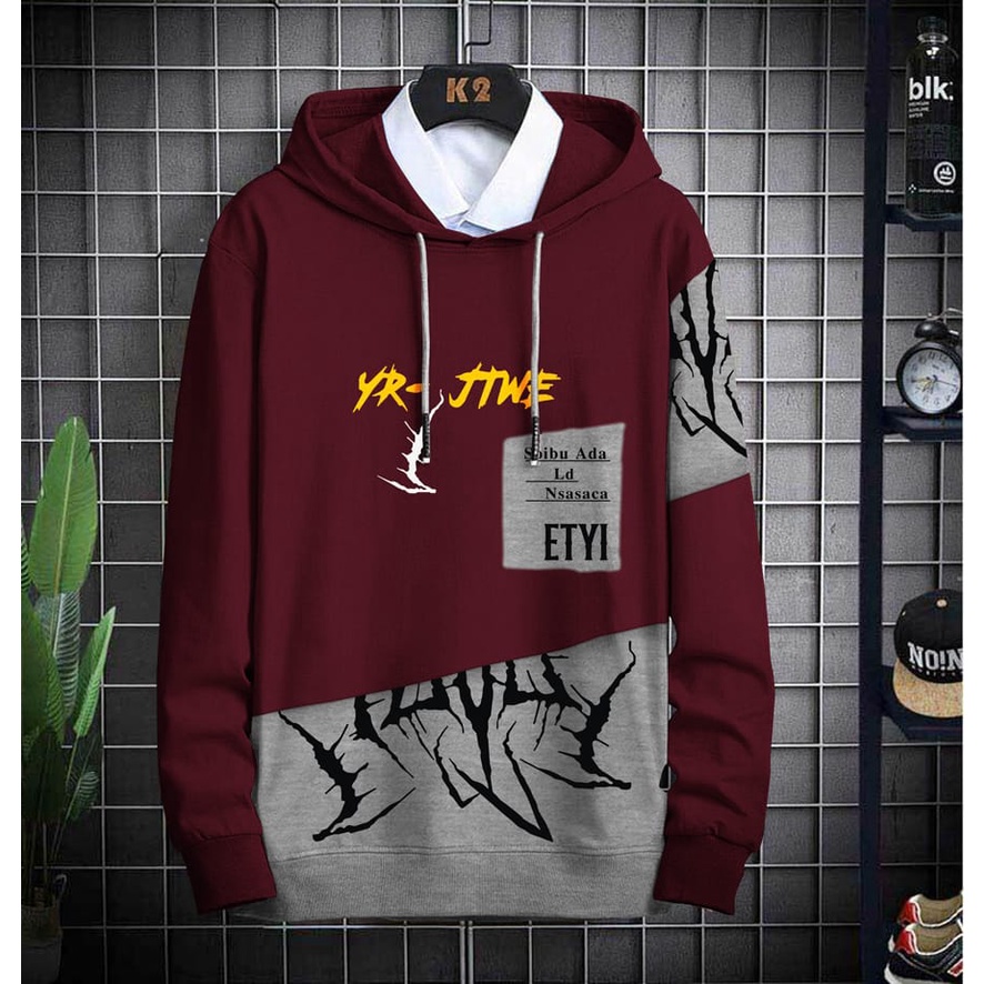 Hoodie Pria / Hodie Pria / Jaket Pria / Sweater Hoodie JTWE Bahan Fleece UK L-XL