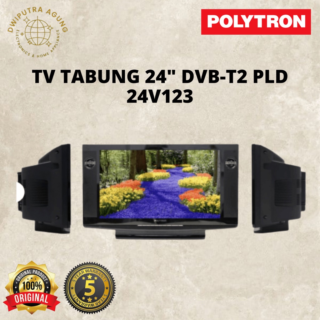 TV TABUNG POLYTRON LED Digital TV 24" DVB-T2 PLD 24V123 Semi Tabung