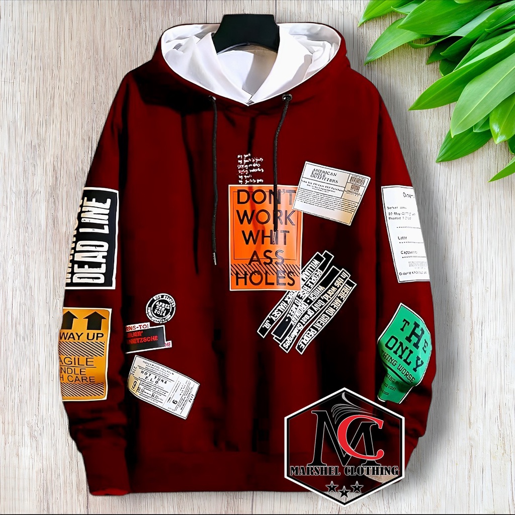 RCL - DON'T WORK - Sweater Hoodie Pria Remaja Dewasa Kekinian Bahan Fleece Jaket Cowok Keren