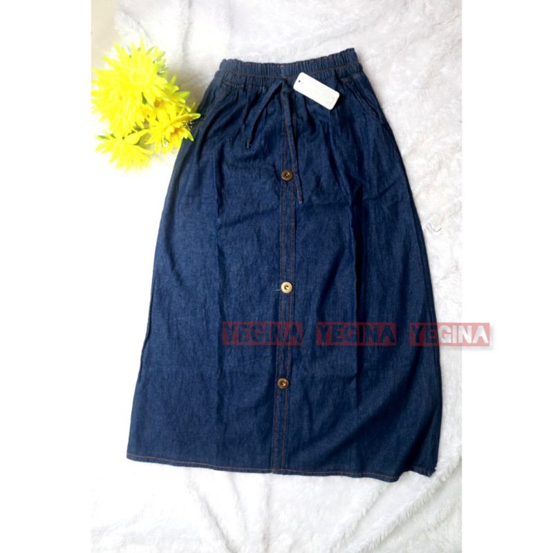 Rok jeans anak perempuan usia 9-14 tahun/maxi tanggung/rok panjang anak abg model rempel