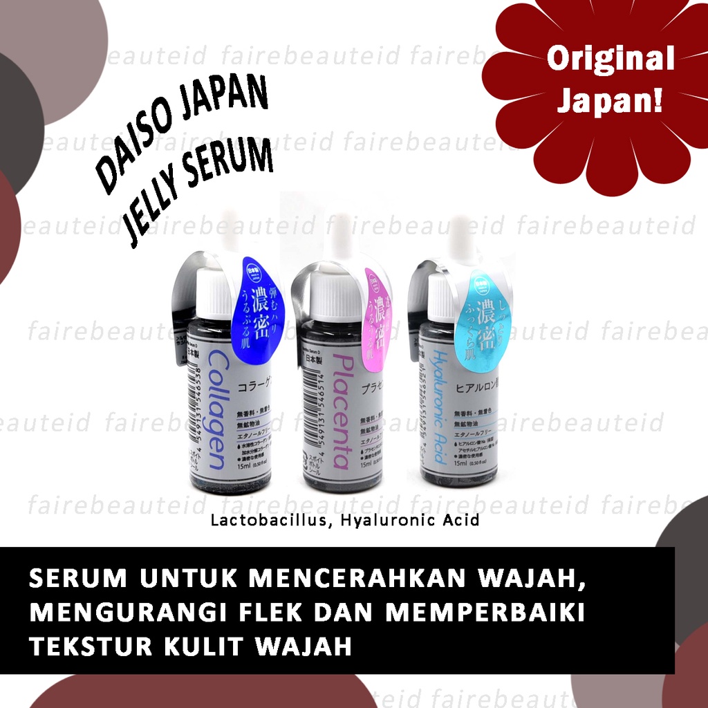 [Original] Daiso Japan Serum / SERUM WAJAH NOMITSU / placenta collagen royal Jelly hyaluronic 15ml