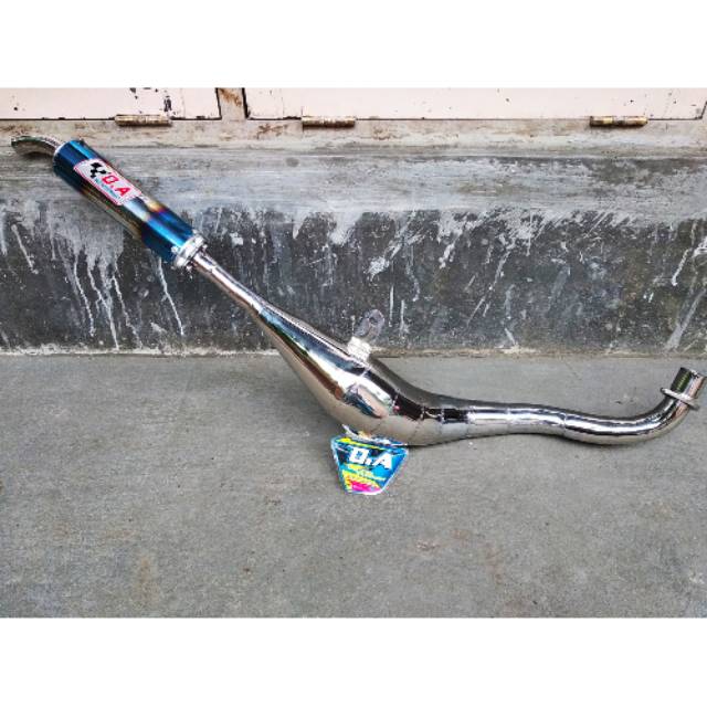 Knalpot fiz r kolong crom biru