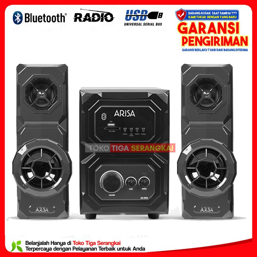 Arisa Speaker Aktif 2.1 Bluetooth Radio SA-4042