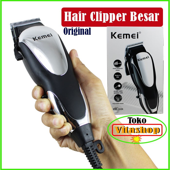 Clipper Alat Cukur Rambut KEMEI KM-1026 Mesin Alat Potong &amp; Pangkas Rambut