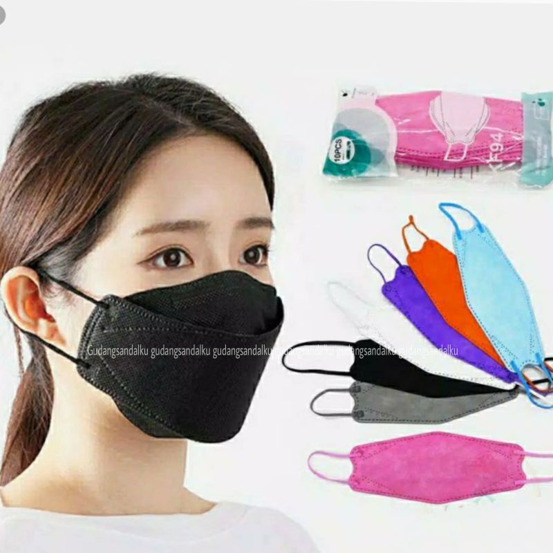 Masker KF94 Korea warna KF 94 evo 4D PLUS MASK Earloop convex plusmed ecer satuan