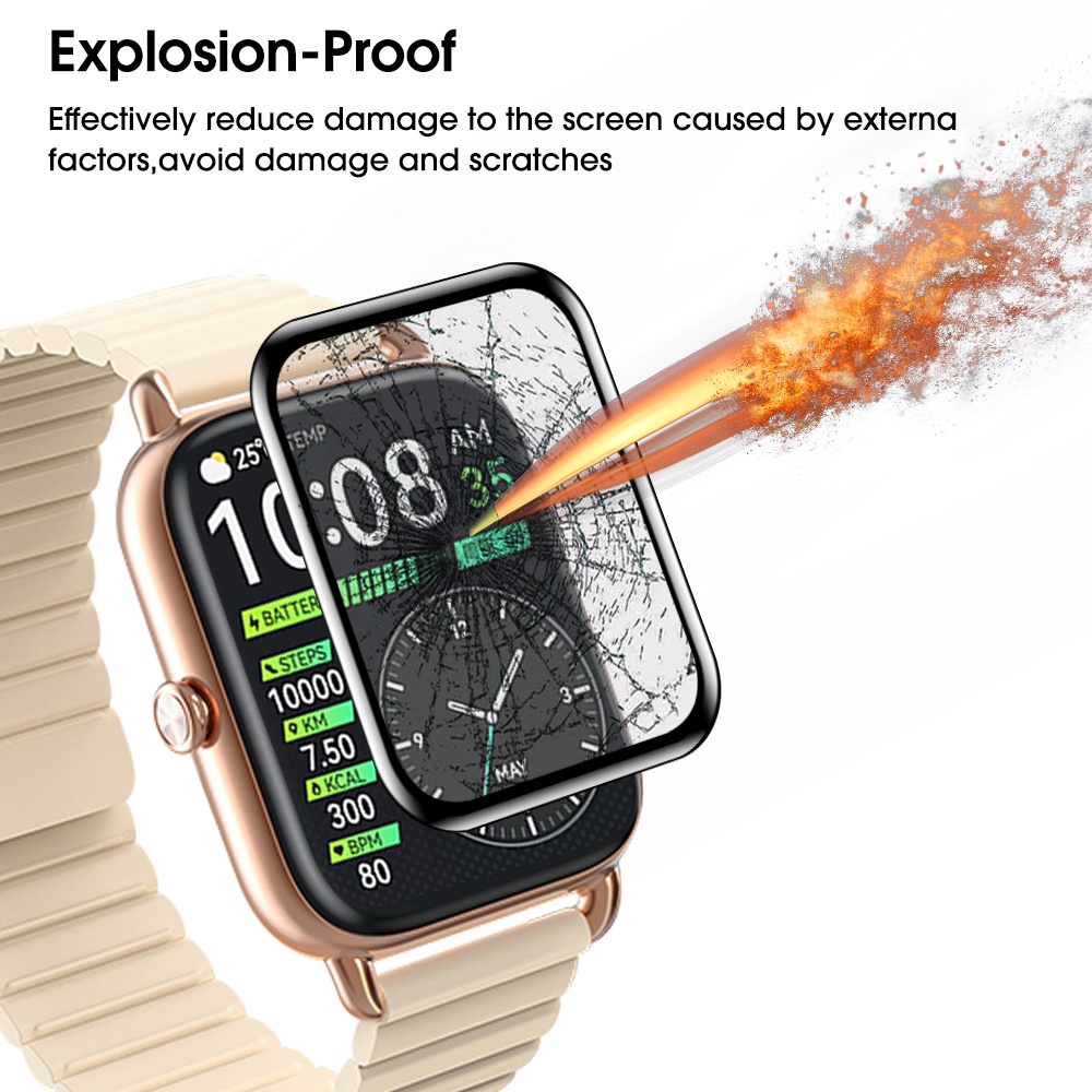 1 / 2 Pcs Pelindung Layar Smartwatch Haylou RS4 / RS4 PLUS 20D Full Cover Anti Sidik Jari