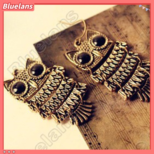 Anting Kait Menjuntai Bentuk Hewan Burung Hantu Gaya Vintage Retro Untuk Wanita