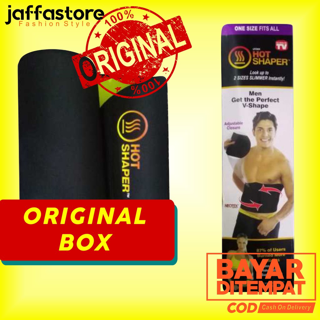 Hot Shapers Slim Waist Unisex Korset Pelangsing Pembakar Lemak Perut Pria Wanita Original