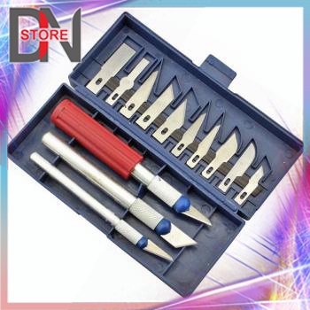 

DNStr KNIFEZER Set Pisau Ukir Seni 13 in 1 Crafting Knife 3 Handle - A-003