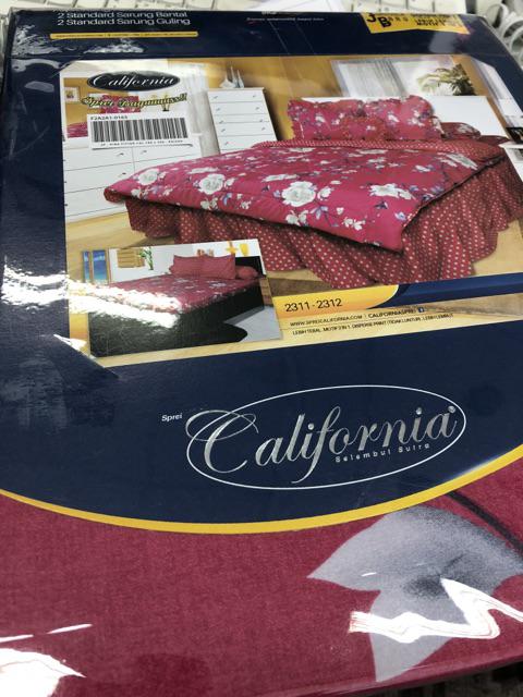 Sprei California King Motif Raisha (pink)
