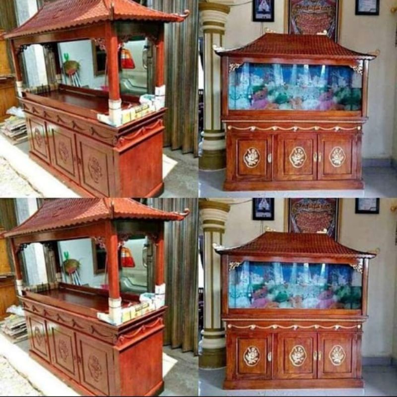 BUFET AQUARIUM JATI TUA | BUFET AQUARIUM | AQUARIUM FURNITURE JEPARA