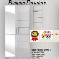 LEMARI PAKAIAN 2PINTU WHD PALAZIO WHITE L OLYMPIC