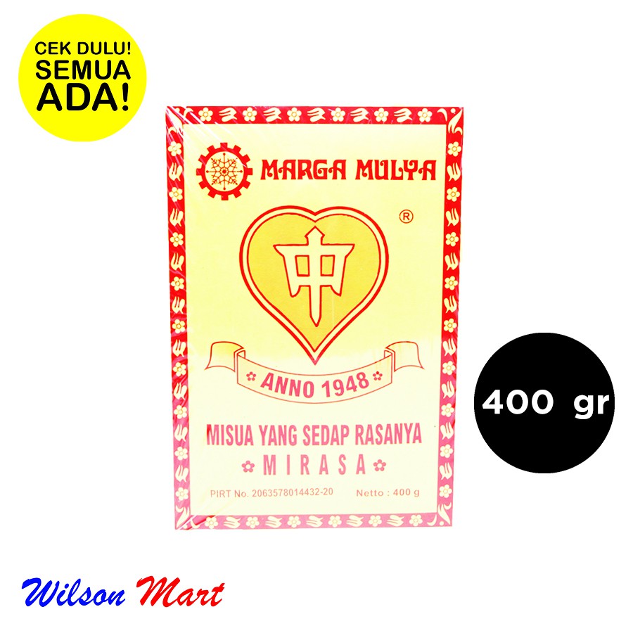 

MISUA MIRASA CAP MARGA MULYA 400 GRAM