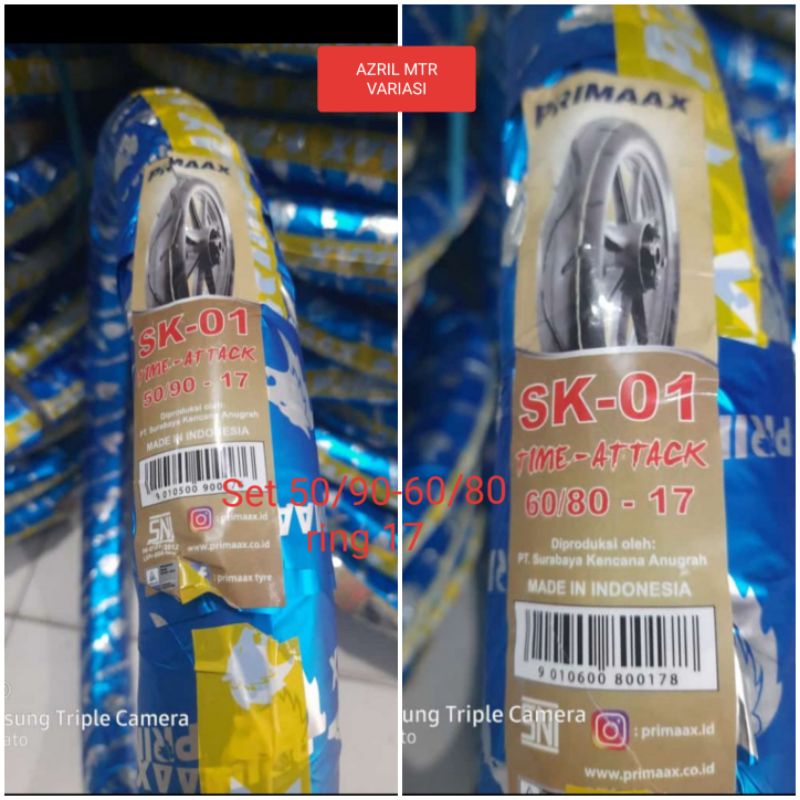 Ban Luar Primax Sk 01 Set 50/90- 60/80 Ring 17/Ban Murah