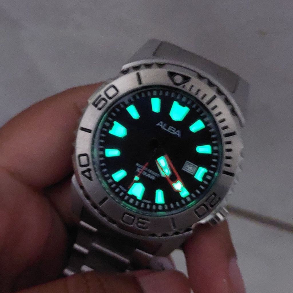 Alba Quartz AG8M07X1 Blue Dial - Jam Tangan Pria AG8M07