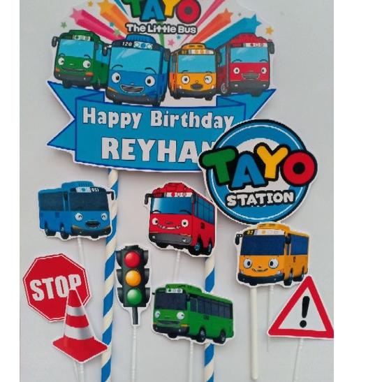 Jual TOPPER CAKE - HIASAN KUE ULANG TAHUN GAMBAR TAYO AND FRIENDS BISA