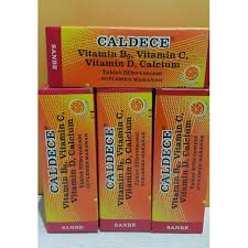 CALDECE EFFERVESCENT RASA JERUK VITAMIN C VITAMIN B VITAMIN D CALCIUM