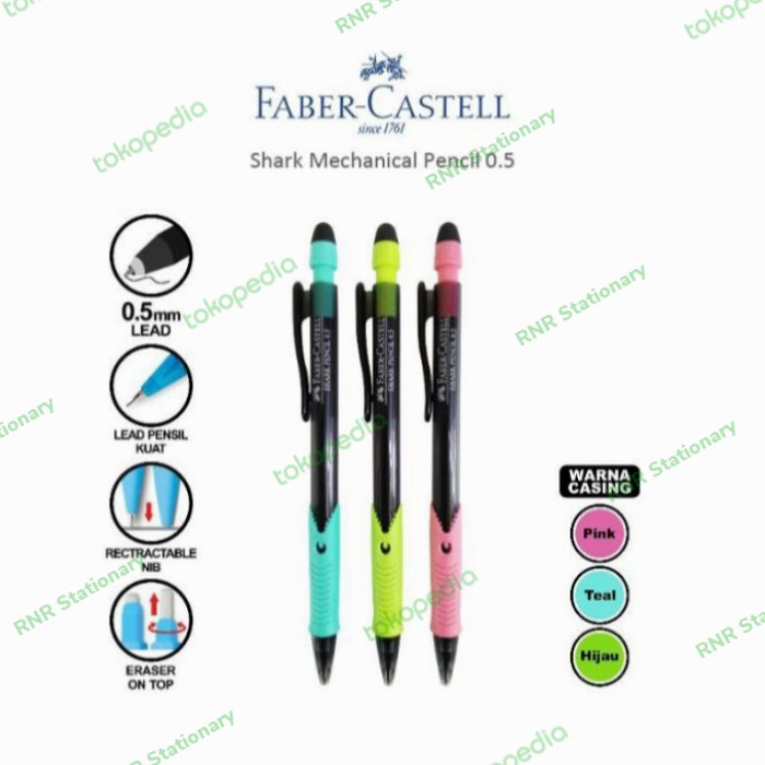 

Buruan Pensil Mekanik Faber Castell Shark 0.5Mm / Pensil Mekanik 0.5 Mm Shark Bagus