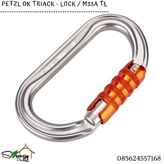 Petzl OK Triack-lock Carabiner Original Safety Climbing / Industri
