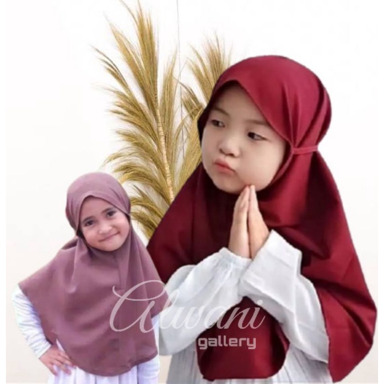 Jilbab Instan Bergo Maryam Anak usia 5-10 Tahun
