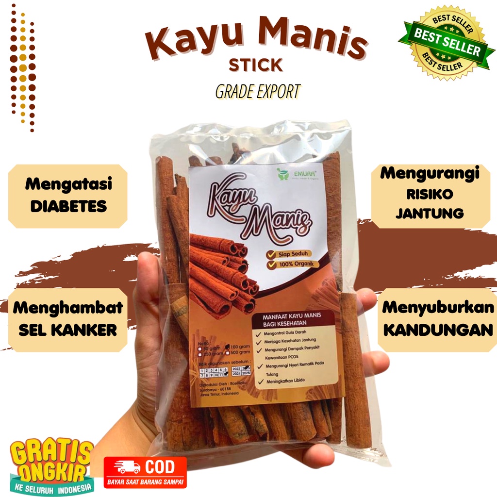 Kayu Manis Premium GRADE EXPORT / 50 Gram