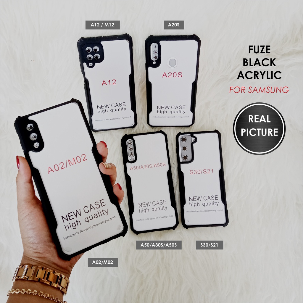 CASE HP SAMSUNG S10 S10 PLUS S20 S20 PLUS S21 ULTRA NOTE 10 PRO NOTE 8 NOTE 9 NOTE 20 NOTE 20 PLUS ULTRA HARDCASE BLACK ACRYLIC