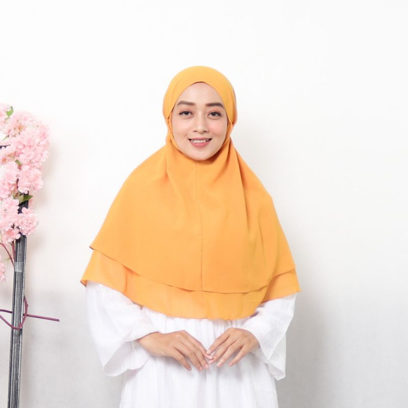 TERMURAHH!!! HIJAB / JILBAB DEWASA - BERGO MARYAM INSTAN 2LAYER - BEST SELLER - BAHAN CERUTY PREMIUM