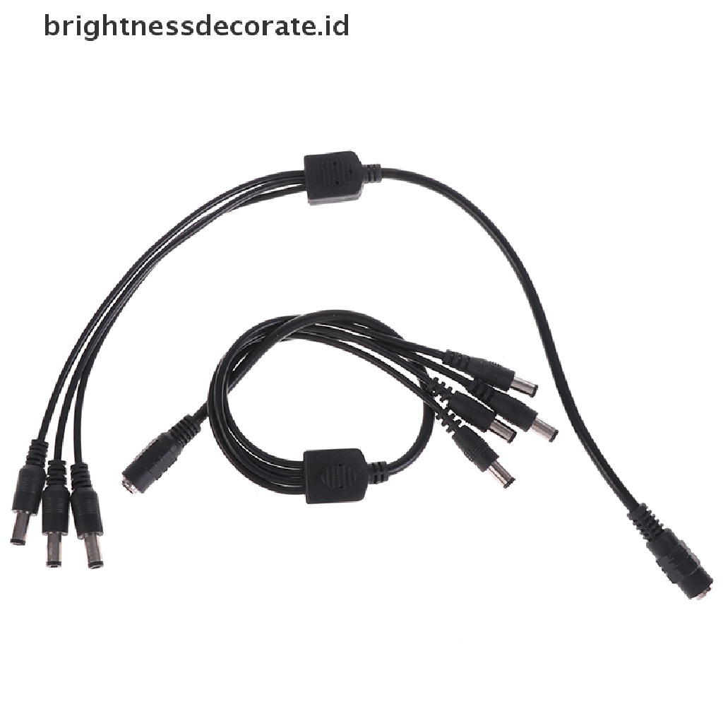 1 Dc Female Ke 2 / 3 / 4 Male Plug Power Cord Adapter Konektor Splitter