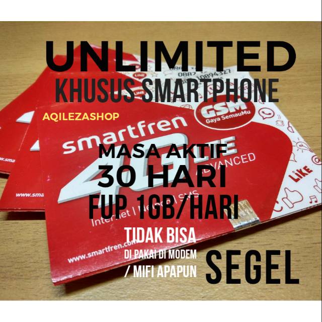 perdana smartfren unlimited khusus smartphone segel