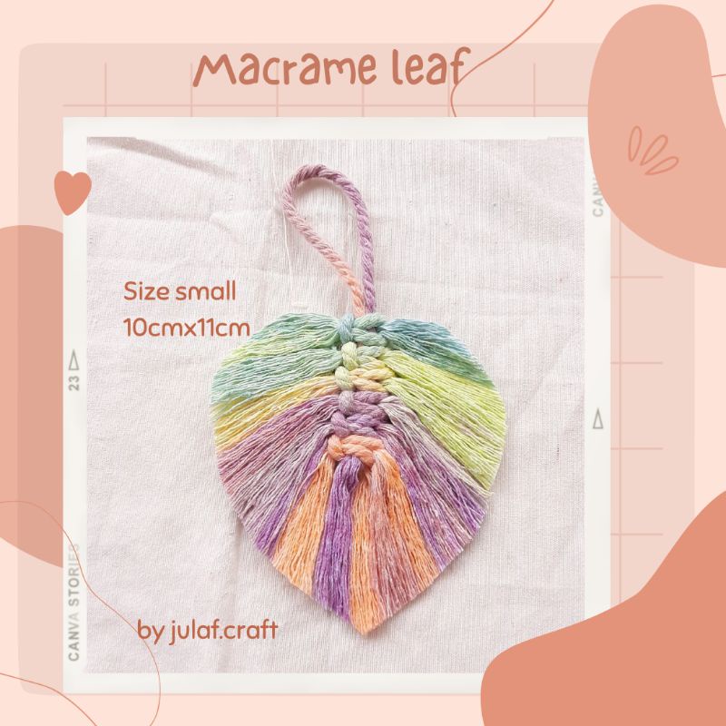 Macrame daun/ hiasan dinding macrame