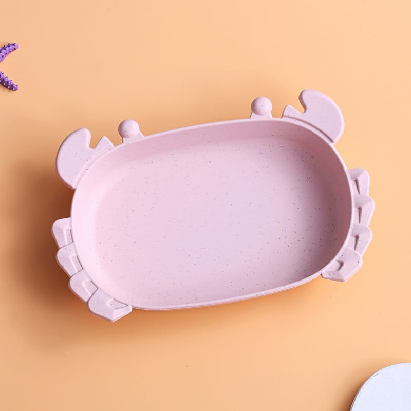 Piring capit piring kepiting piring anak set piring lucu mangkuk lucu gelas lucu peralatan mpasi pir