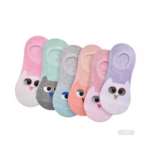 TOKO KL | KAOS KAKI WANITA PENDEK BALET HIDDEN SOCKS INVISIBLE MOTIF IMPORT