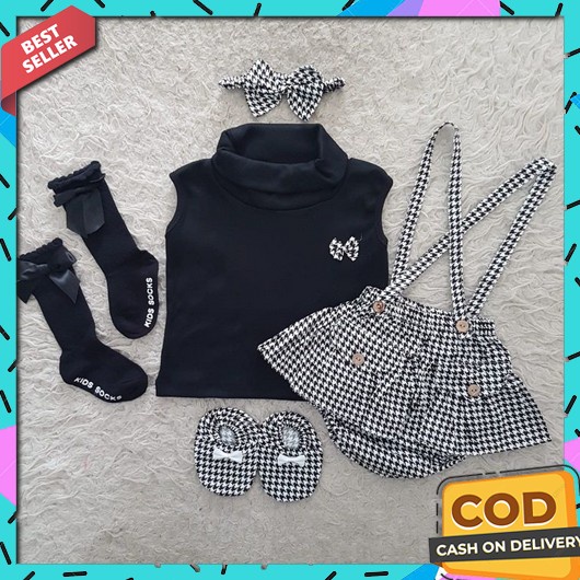 Baju Jumper Bayi Perempuan Lucu Lengan Pendek Aksen Renda Baju Bayi Newborn Gempita Bloomer Set