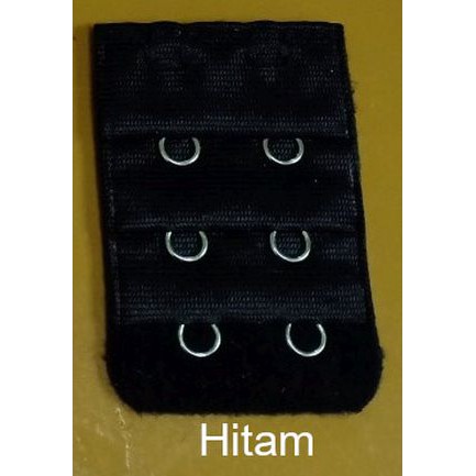 Pengait Bra Extension / Penyambung tali BH 2 kait / Sambungan Bra Save-Hitam